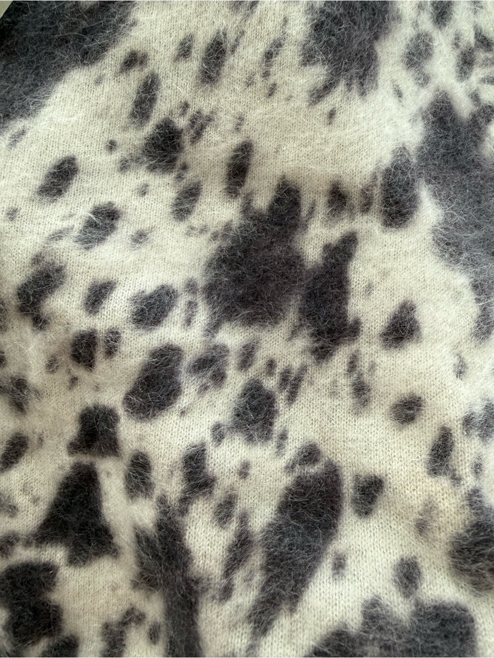 NWT J.Crew Brushed Cashmere T-Shirt in Cow Print - Picture 9 of 11